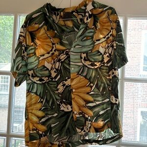 HM short sleeve button down, jungle pattern